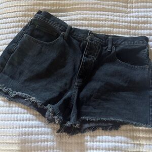 Black Denim Women Shorts